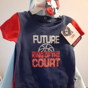"Future King of the Court" Boys 3 Pc. Set NWT